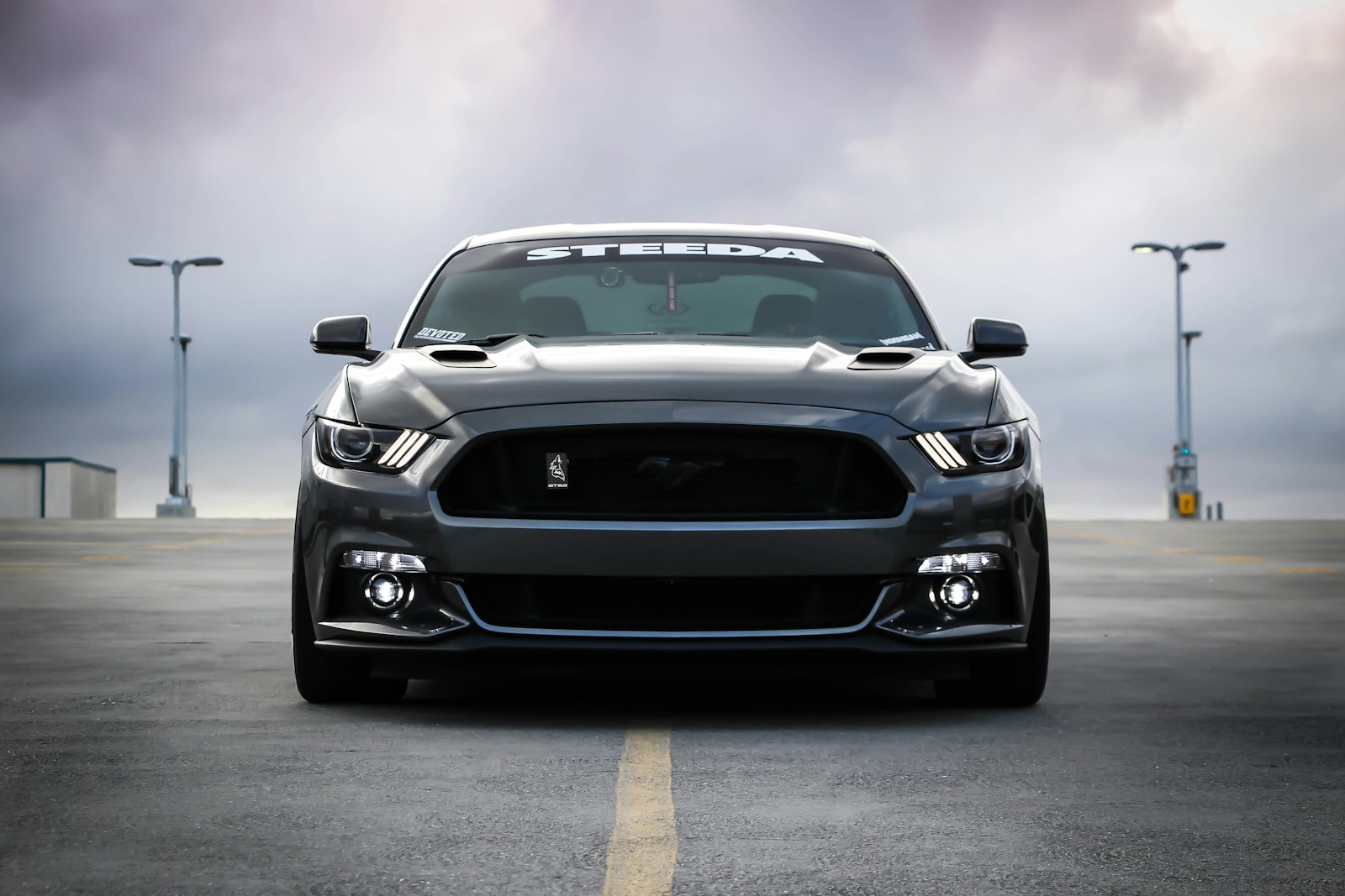 black Shelby car on road, auto